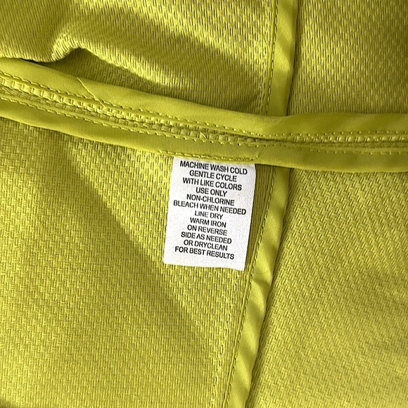 Sunny Leigh Neon Chartreuse Structured Blazer Jacket Statement Color Pop, 6 - Picture 12 of 12